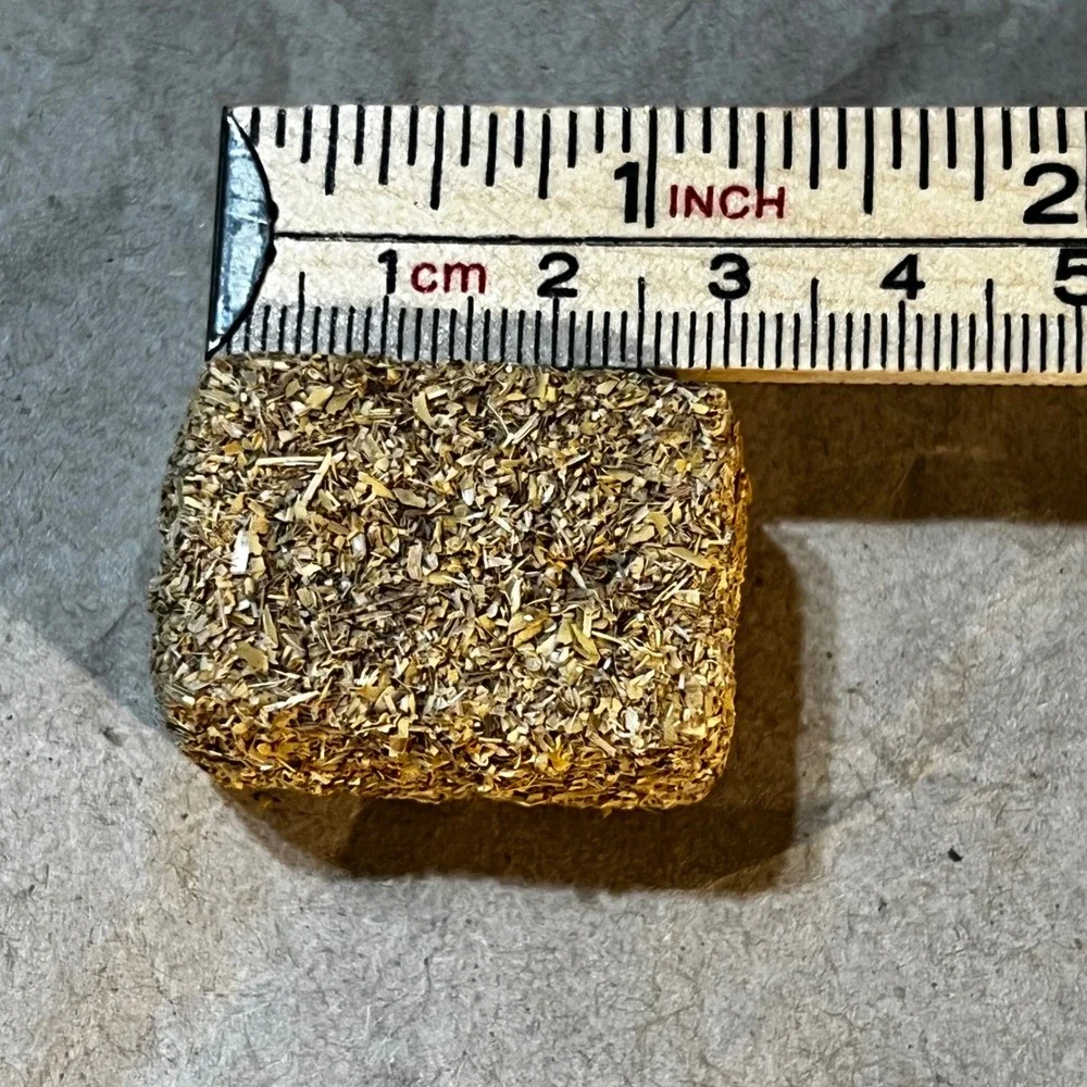 1.25in Miniature Hay Bales 4 Pcs Golden Brown Rustic Farmhouse Decor